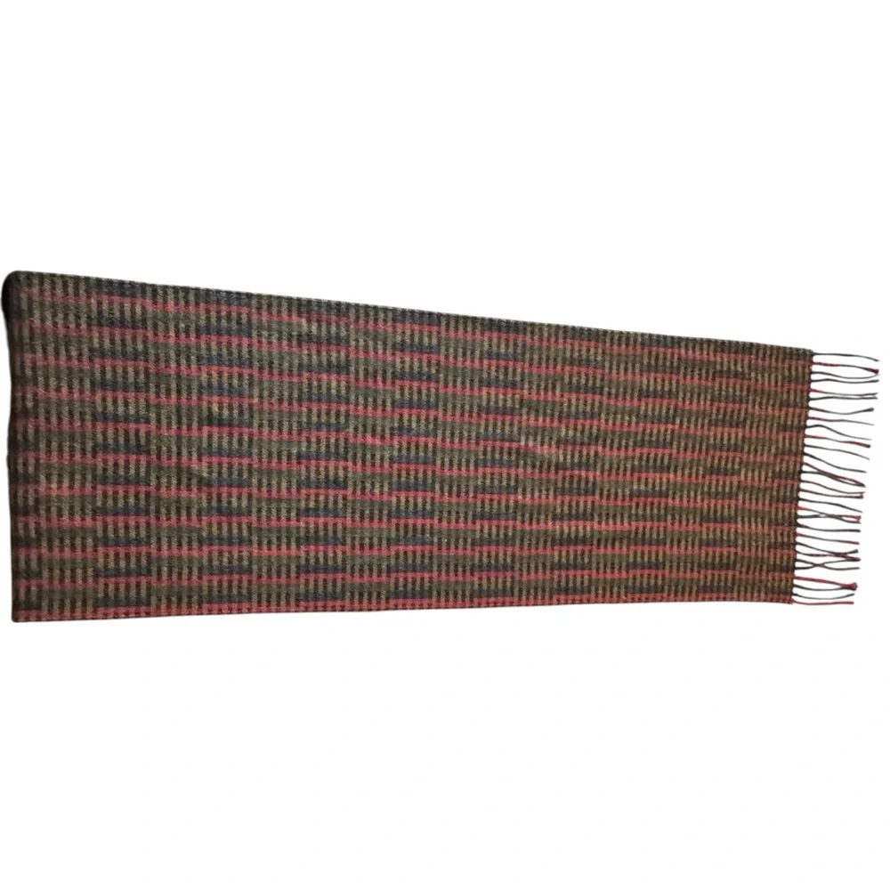 VTG Christian Dior Monsieur Unisex Scarf CASHMAIRE Acrylic Brown Fringe Japan